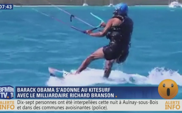 VIDEO Quand Barack Obama s'adonne au kitesurf