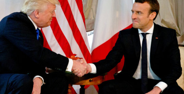 Après une rencontre "extrêmement directe", Macron met en garde Trump contre toute "décision précipitée" sur le climat