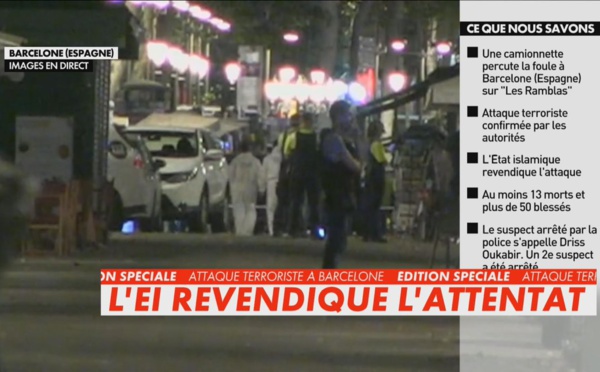 Urgent - L'attentat de Barcelone revendiqué par l'Etat islamique