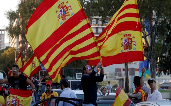 A Barcelone, les partisans de l'unité espagnole se mobilisent à nouveau