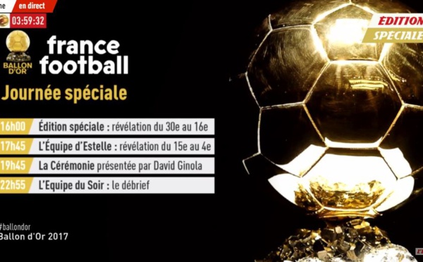 Regardez en direct la remise du trophée Ballon d'or 2017 avec David Ginola