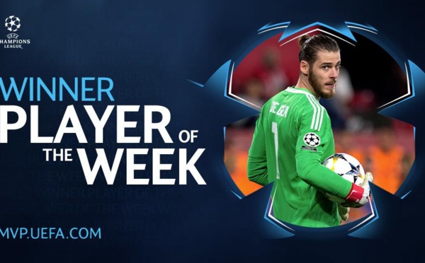 LdC : De Gea élu meilleur joueur de la semaine