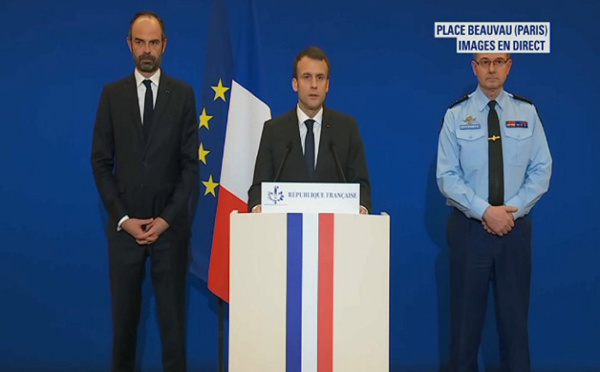 Macron livre un nouveau bilan de l'attentat à Trèbes: trois morts et seize blessés