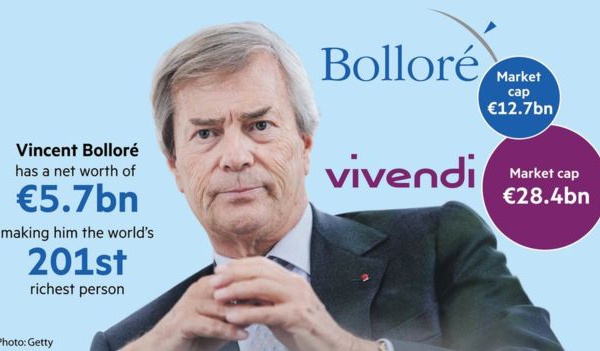 Bolloré inculpé pour "soupçons de corruption"