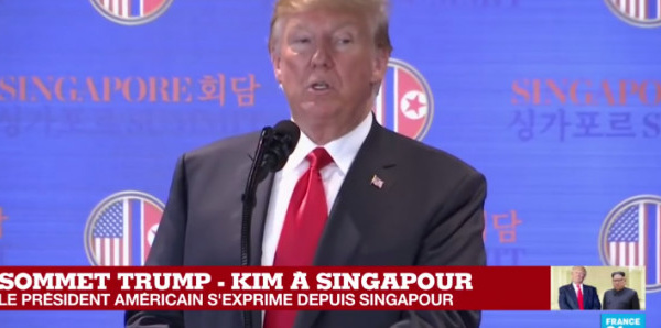 Vidéo: Revivez le Discours de Donald Trump après le sommet Trump-Kim à Singapour