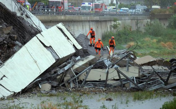 ​Pont effondré à Gênes: le bilan monte à 43 morts