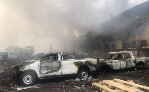 Incendie dans un entrepôt de la CENI à Kinshasa