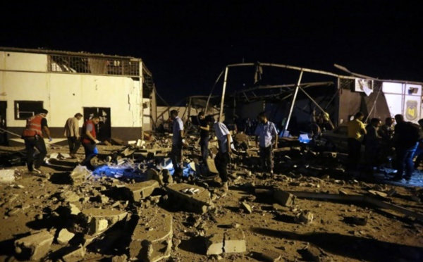 Plus de 40 migrants tués dans un raid aérien en Libye