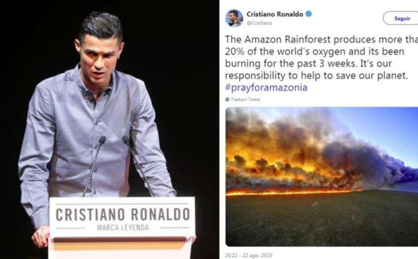 CR7 demande de l'aide pour l'incendie en Amazonie