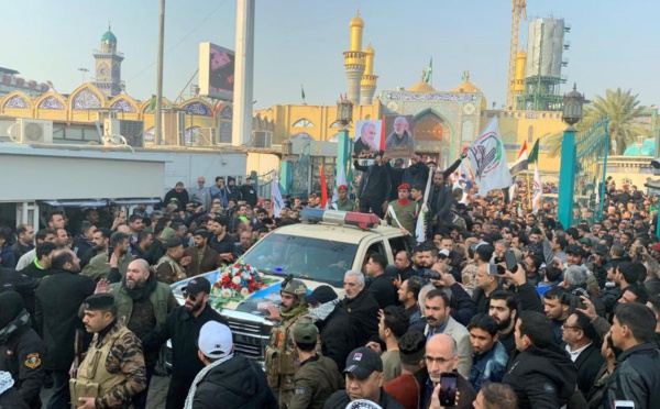 Irak: obsèques de Soleimani et Mouhandis en présence du Premier ministre