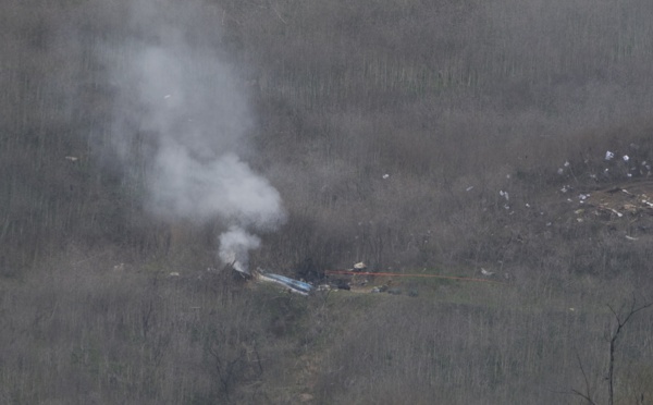 Faux, cette vidéo ne montre pas le crash de l'hélicoptère de Kobe Bryant
