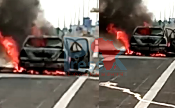 Gamou 2021: Un véhicule prend feu sur l'autoroute Ila Touba