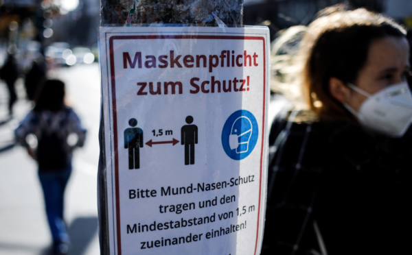 Covid-19: le taux d'incidence remonte en Allemagne à son niveau de mai 2021