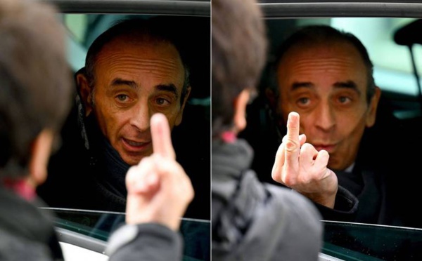 A Marseille, la visite chahutée de Eric Zemmour se termine par un doigt d'honneur