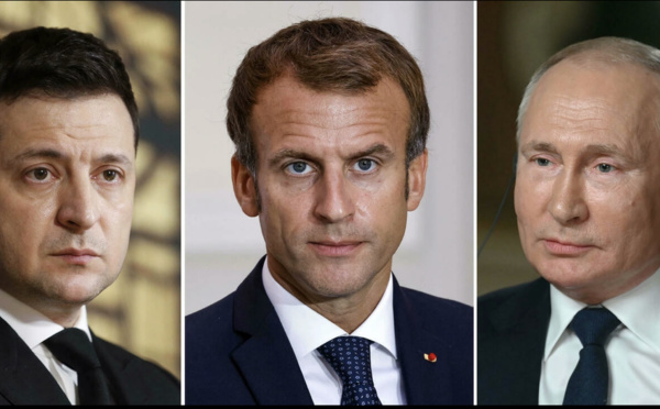 Crise en Ukraine: entretiens entre Emmanuel Macron, Vladimir Poutine et Volodymyr Zelensky