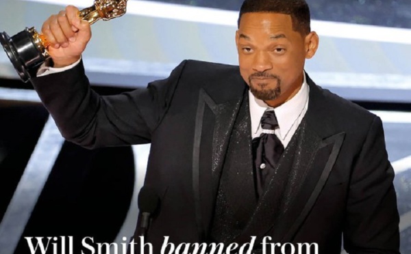 Will Smith interdit de toute cérémonie des Oscars pour dix ans (Académie)