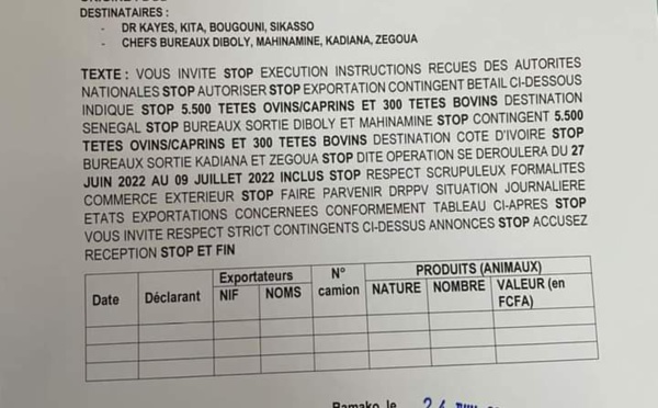 Tabaski : Le Mali va envoyer 5.500 moutons en 300 bovins au Sénégal