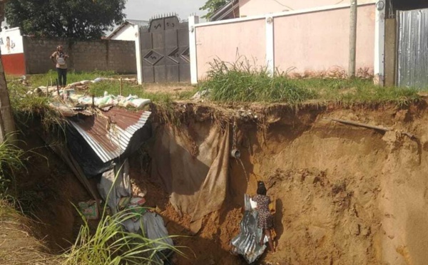 Congo-B: les éboulements causés par les pluies sur le point d’engloutir une école