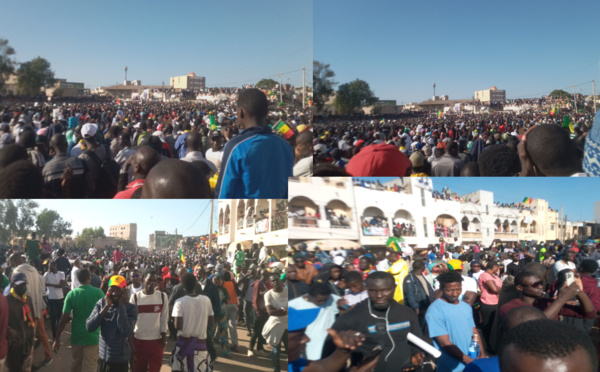 Les images de la forte mobilisation des « Patriotes » au Méga meeting de Sonko à Keur Massar