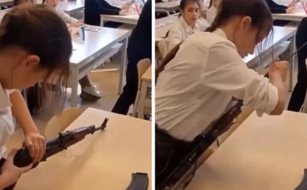 L'armée russe enseigne à des élèves de maternelle et primaire comment manier une Kalachnikov
