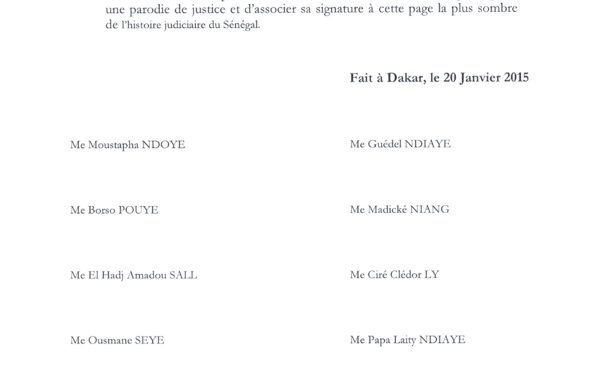 PUBLIREPORTAGE - Communiqué des avocats de Karim Wade