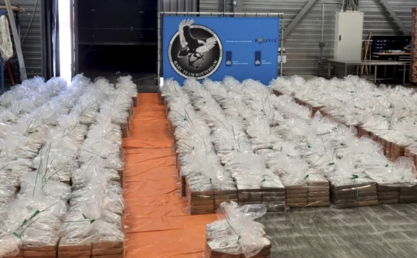 Saisie record de plus de huit tonnes de cocaïne aux Pays-Bas
