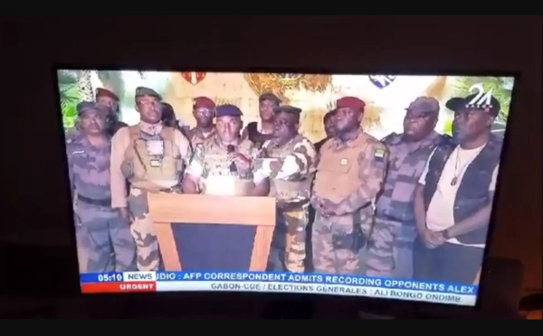 Gabon: après l'annonce de la réélection d'Ali Bongo, des militaires proclament l'annulation du scrutin