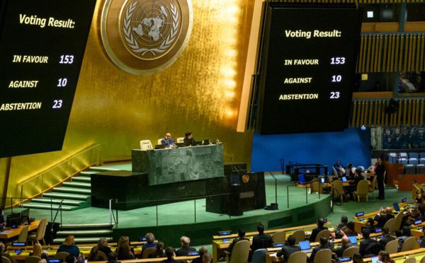 L'Assemblée générale de l'ONU vote à nouveau en faveur d'un "cessez-le-feu humanitaire" à Gaza