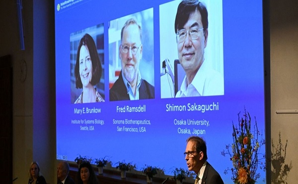 Le Nobel de médecine décerné aux Américains Mary E. Brunkow, Fred Ramsdell et au Japonais Shimon Sakaguchi