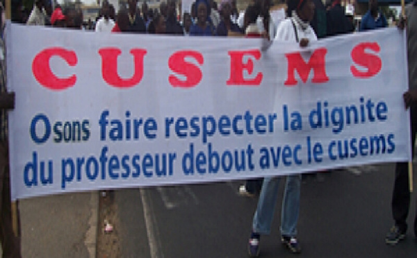 Situation socioprofessionnelle : le CUSEMS pose des réclamations dont "le démarrage de la formation diplômante universelle"