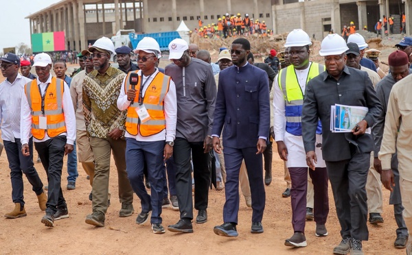 Visite de chantier de l’Université du Sénégal oriental: le Président Diomaye Faye félicite Royale BTP pour l’avancée des travaux