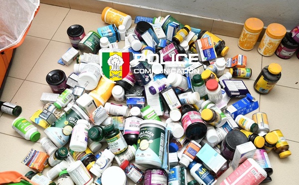 Contrefaçons de médicaments à  Pikine : un suspect interpellé, des produits estimés à 35 millions FCFA saisis