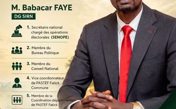 Politique : Babacar Faye démissionne du Pastef pour rejoindre le futur parti de la mouvance présidentielle