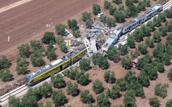 Italie - collision frontale entre deux trains: le bilan s’alourdit, au moins 20 morts et 35 blessés