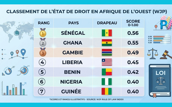 État de droit 2026 : Ce que révèlent les scores de l’Afrique de l’Ouest sur l’avenir de ses institutions