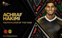 #CAFAWARDS2018 : Achraf Hakimia élu meilleur jeune joueur africain de l'année