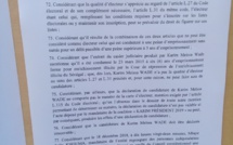 Invalidation des candidatures de Khalifa Sall et de Karim Wade: Les motifs avancés par le Conseil Conseil Constitutionnel (Documents)