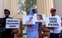 Manifestation de soutien à la 'victime' de Jammeh en Gambie