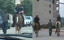 Texas: l'image des policiers à cheval menant un homme noir avec une corde choque le monde