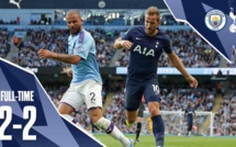 Manchester City calent devant Tottenham (2-2)