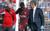 Barça: Blessé à la cuisse, Ousmane Dembélé forfait pour 5 semaines