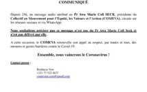 Audio diffusé via WhatsApp et les Réseaux sociaux: "ce message n’est pas du Pr Awa Marie Coll Seck" (Document)