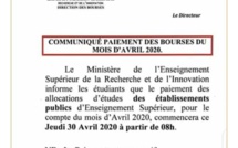 Etablissements publics :les bourses des étudiants payés à partir de ce jeudi (Ministère )