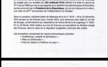 Gestion crise sanitaire: l’Etat serre encore les ceintures en bloquant les lignes de crédits (Document)