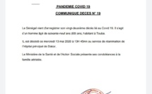 Covid-19 : le Sénégal vient d'enregistrer son 22e décès, un homme de 69 ans