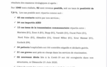 Covid19: deux nouveaux décès déclarés lundi, soit un total de 86 au 22 juin