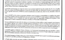 Mali : le M5-RFP invite la Cedeao, l'UA et la Communauté internationale à mieux appréhender la situation (Document)