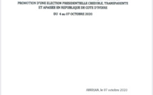 Présidentielle ivoirienne: la mission conjointe de la CEDEAO et l'ONU encouragent les parties prenantes à sécuriser le processus électoral ( Document)