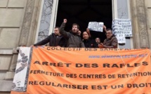 A Paris, une opération de soutien aux sans-papiers grévistes de la faim de Lille