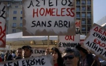 Grèce: manifestation des sans-abri à Athènes